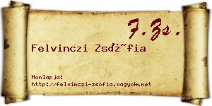 Felvinczi Zsófia névjegykártya