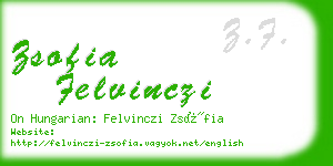 zsofia felvinczi business card